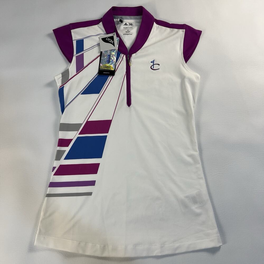 Adidas Golf‎ Climacool Women's Sleeveless 1/4 Zip Golf Shirt Top Size XS